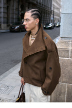 STEEPC Pure Wool Mid Length Coat