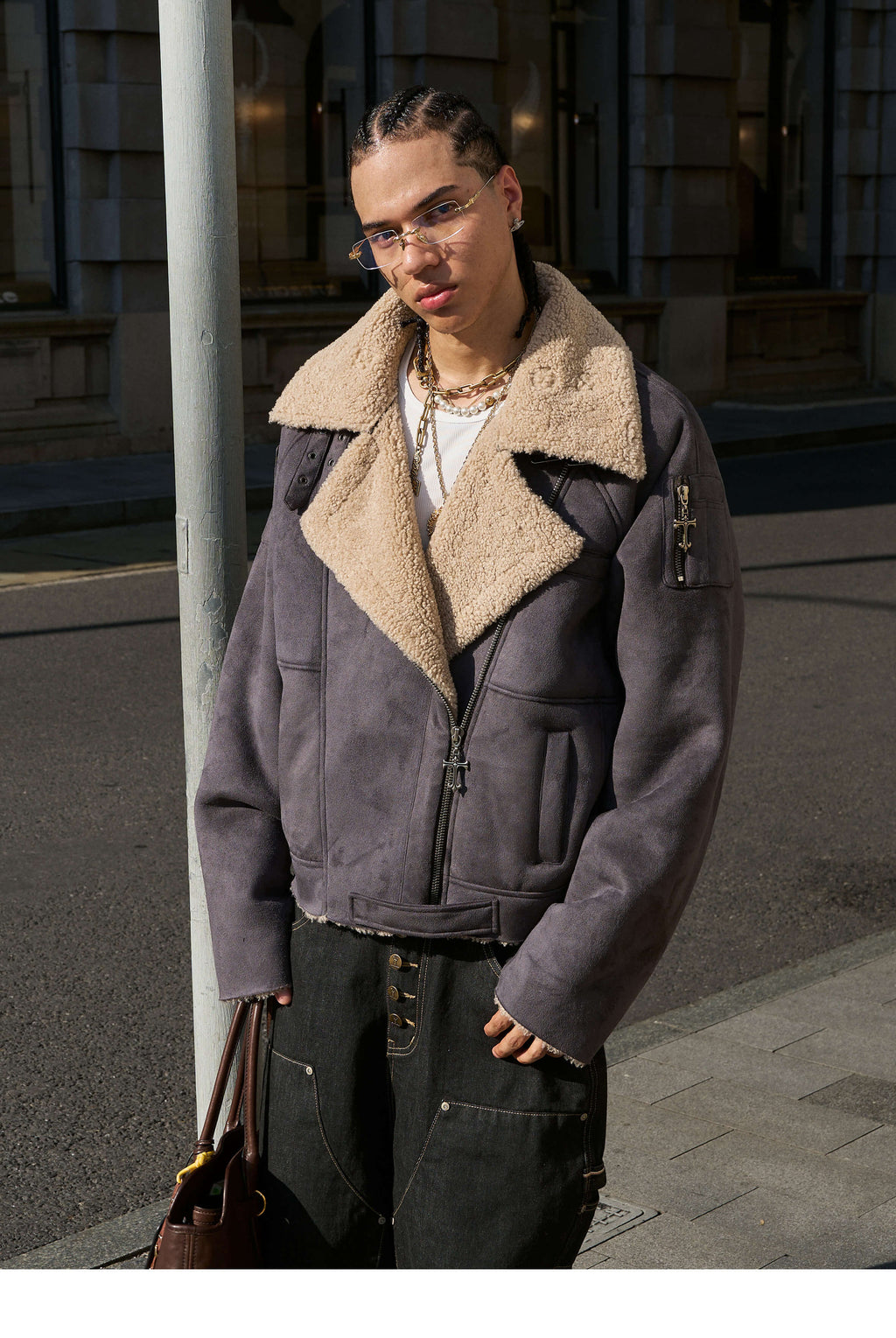 STEEPC Suede Shearling Jacket