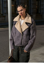 STEEPC Suede Shearling Jacket