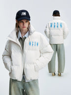 MEDM Rhinestone Studded Logo Down Jacket