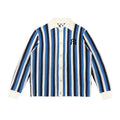 EMPTY REFERENCE Woven Striped Embroidered Long Sleeve Shirt