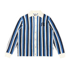 EMPTY REFERENCE Woven Striped Embroidered Long Sleeve Shirt
