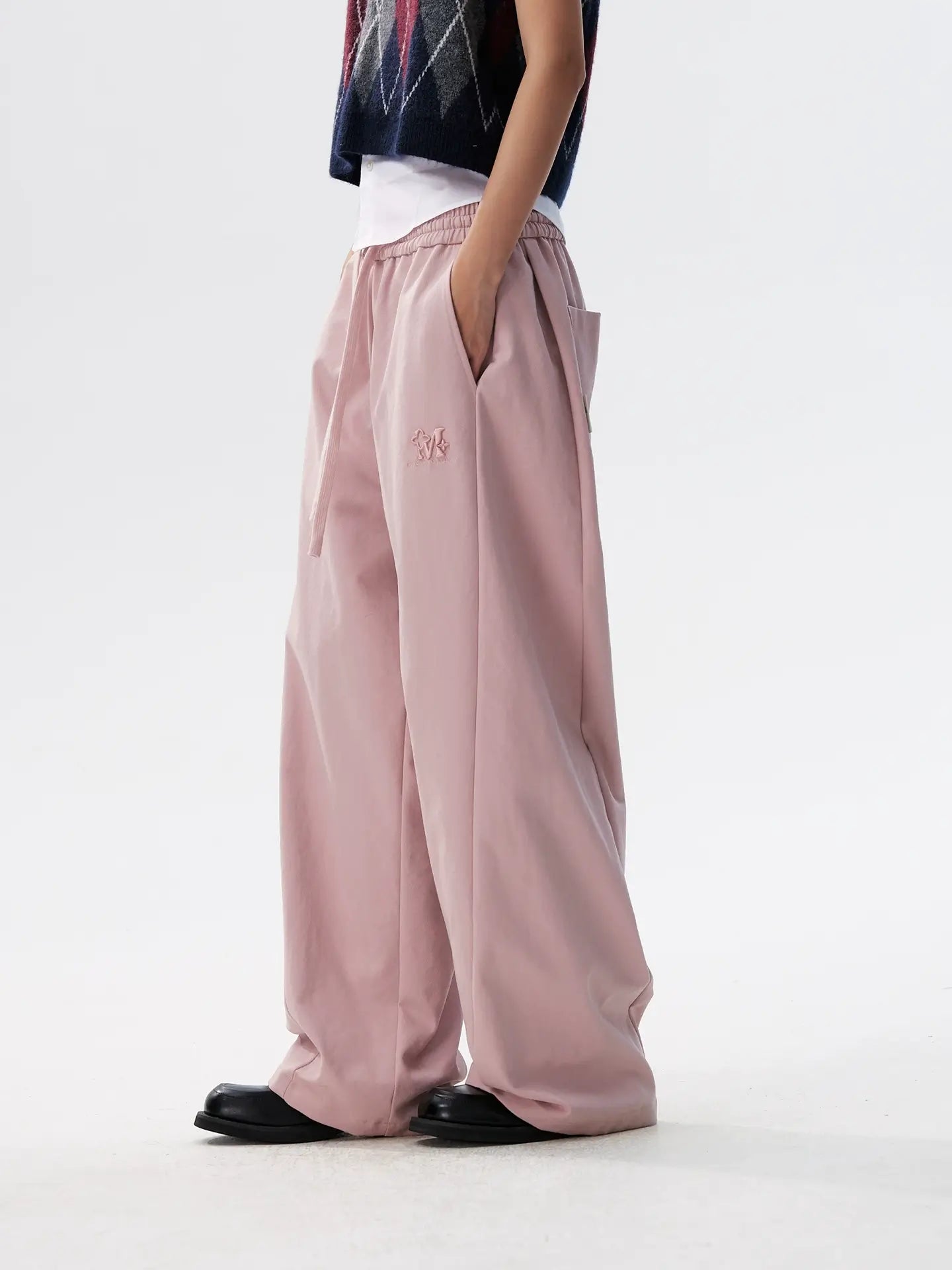 MEDM Deconstructed Patchwork Baggy Track Pants