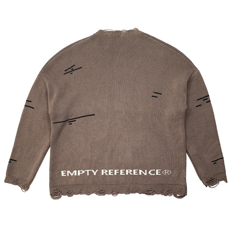 EMPTY REFERENCE Duck Cartoon Knit Sweater