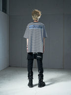 VENTUREK Striped Side Zipper Tee