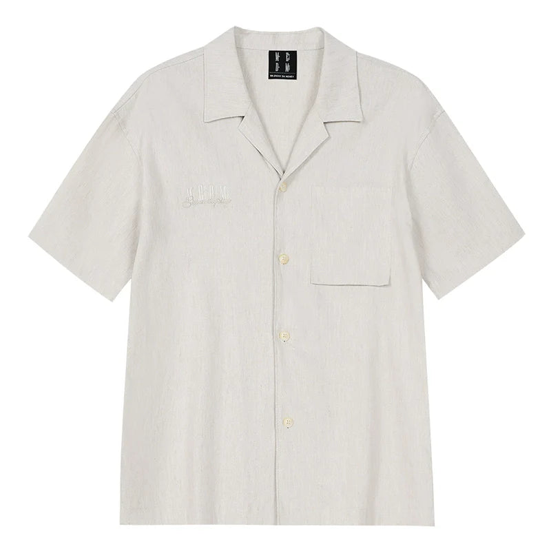 MEDM Linen Cuban Collar Shirt