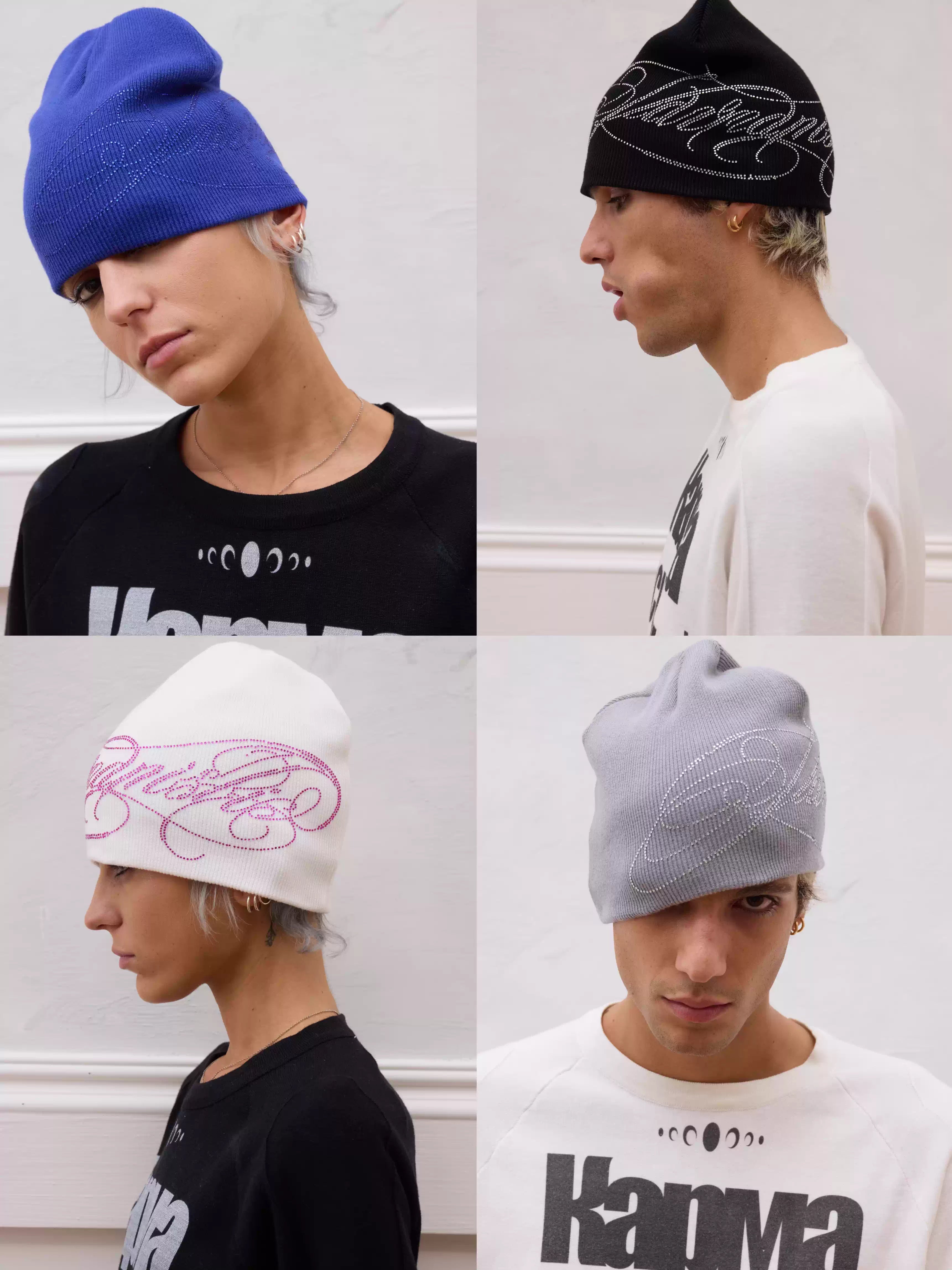 KARMANISTIC Rhinestone Knit Beanie