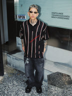 S45 Knitted War Horse Striped Polo