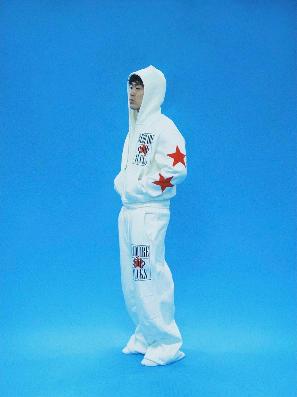 EVETS No Rules Star Graphic Zip Up Hoodie