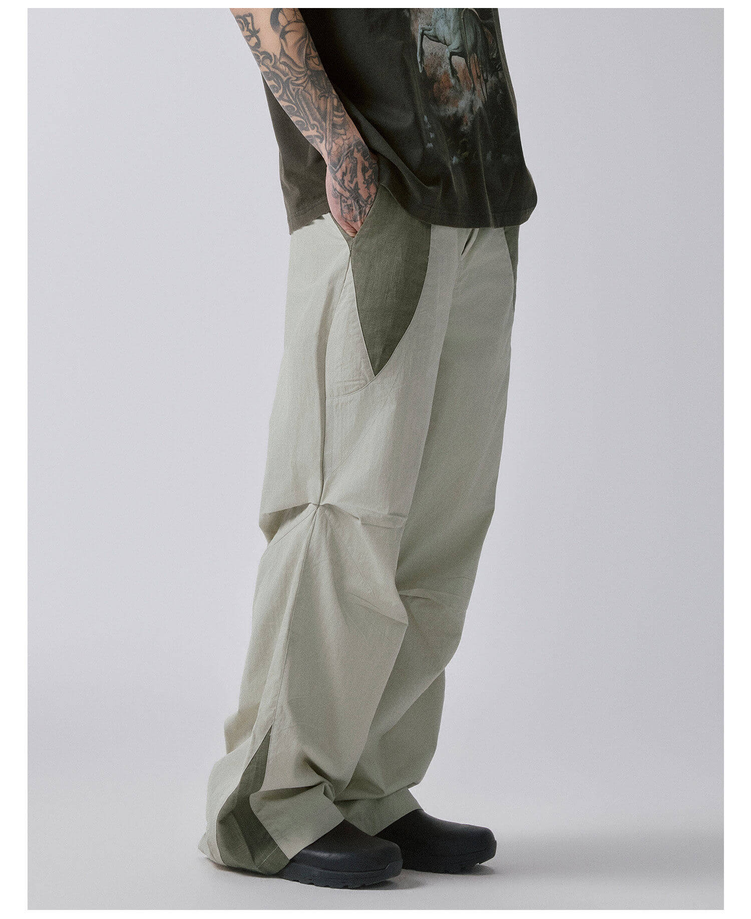 F2CE Patchwork Color Block Utility Work Pants