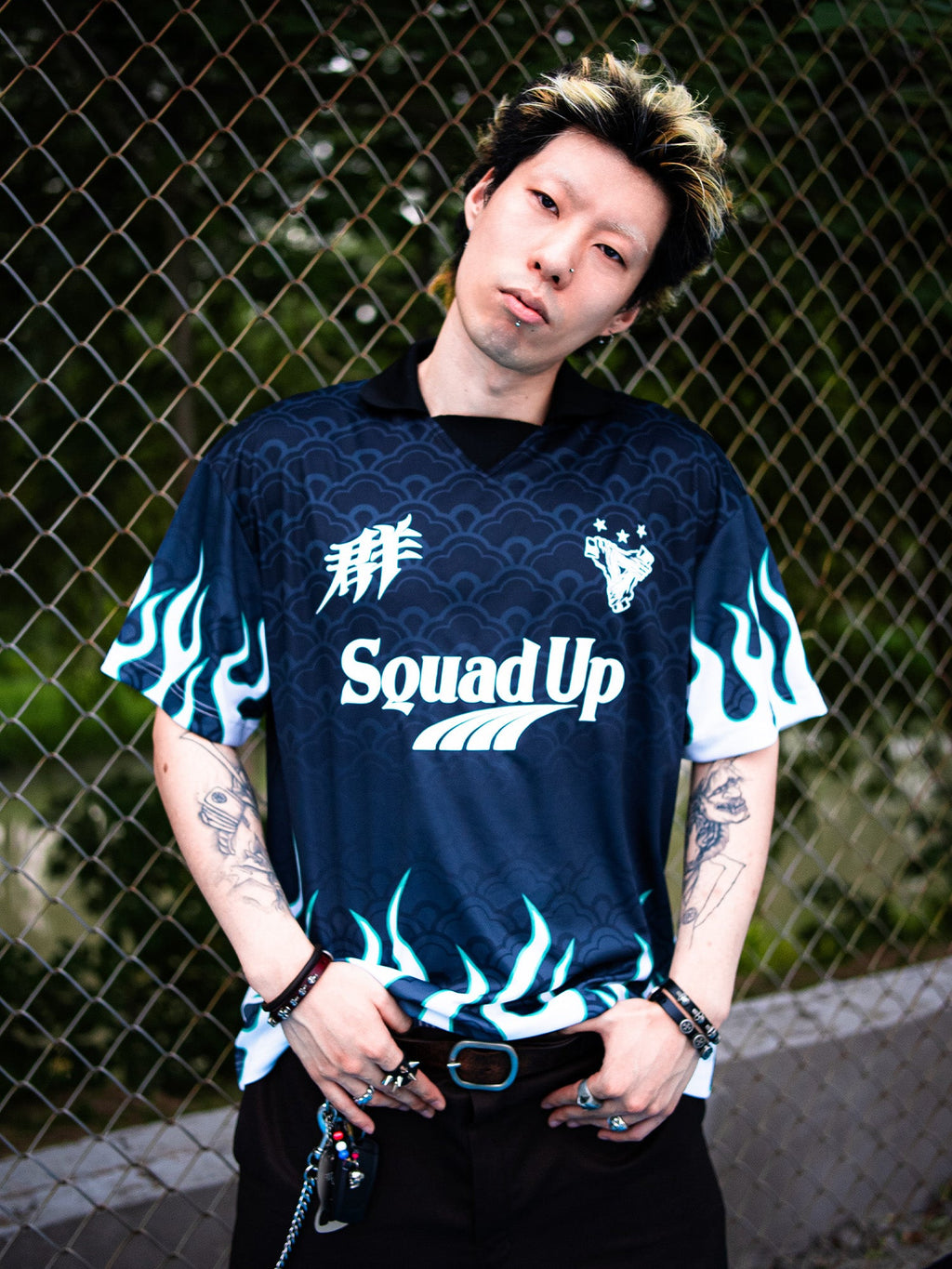 SUC Flame Full Print Gradient Soccer Jersey Polo