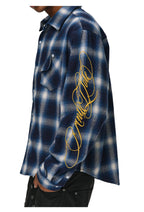 ANTIDOTE Embroidered Flannel Plaid Long Sleeve Shirt