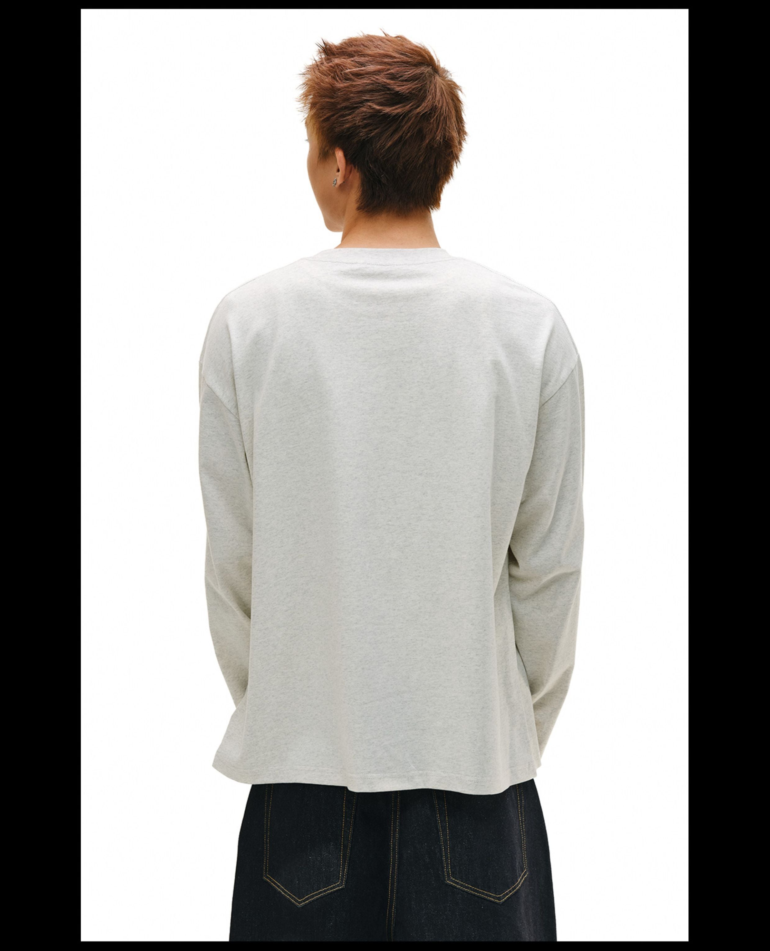 NOVACAM Vintage Playful Logo Long Sleeve Tee