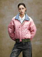 YADcrew Digital Print Reversible MA-1 Down Jacket