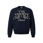 YADcrew Pearl-Embellished Snake Shadow Pattern Sweatshirt