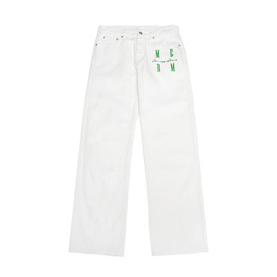 MEDM LOGO Embroidery Denim Pants