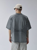 F2CE Deconstructed Stitching Mud Dyed Metal Logo Tee