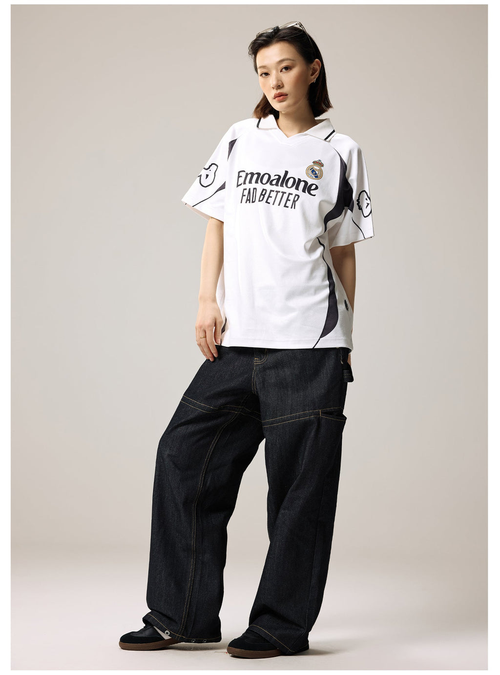 Remedy Emoalone Print Inspired Soccer Jersey Polo Shirt