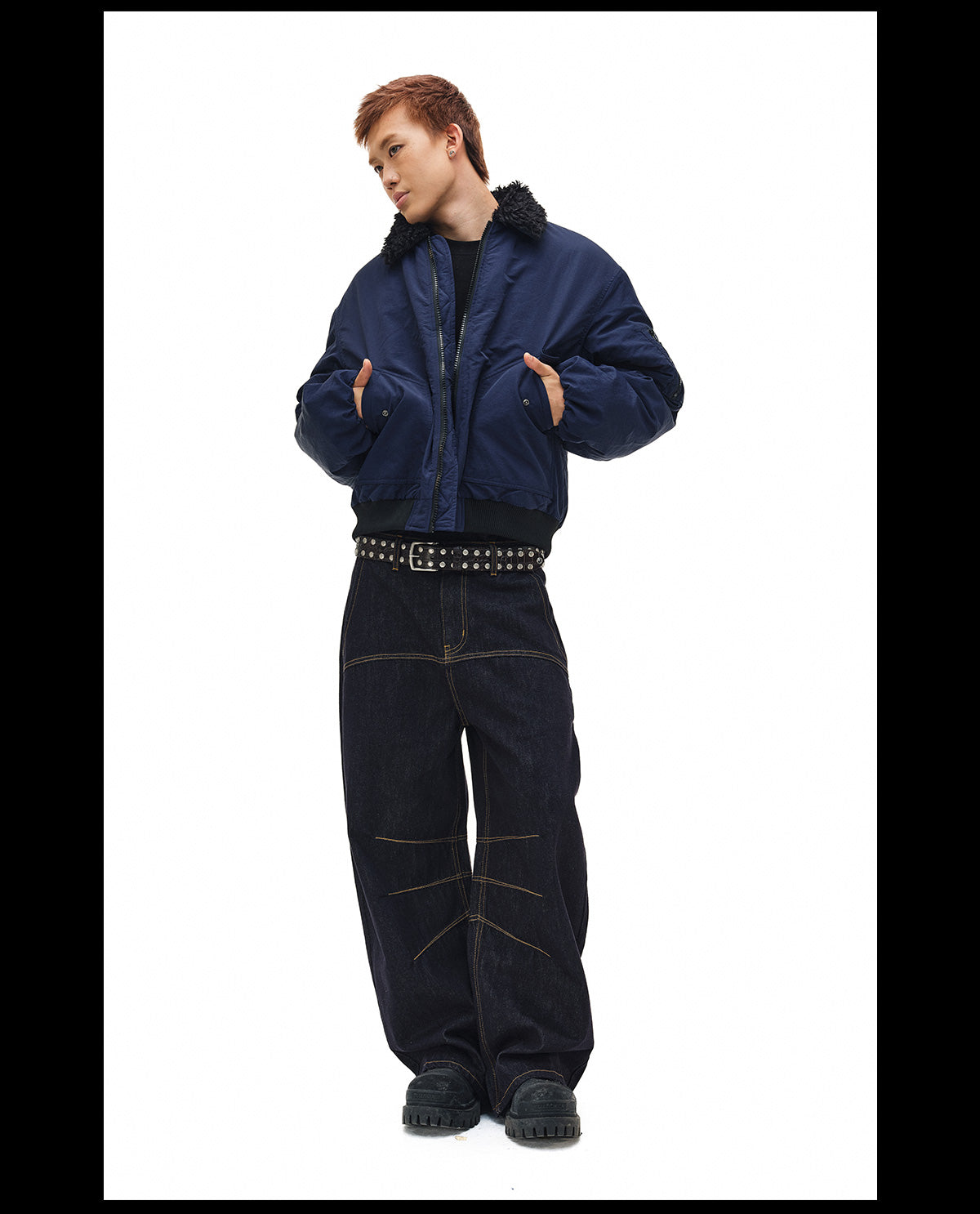 NOVACAM Fur Collar MA-1 Bomber Jacket