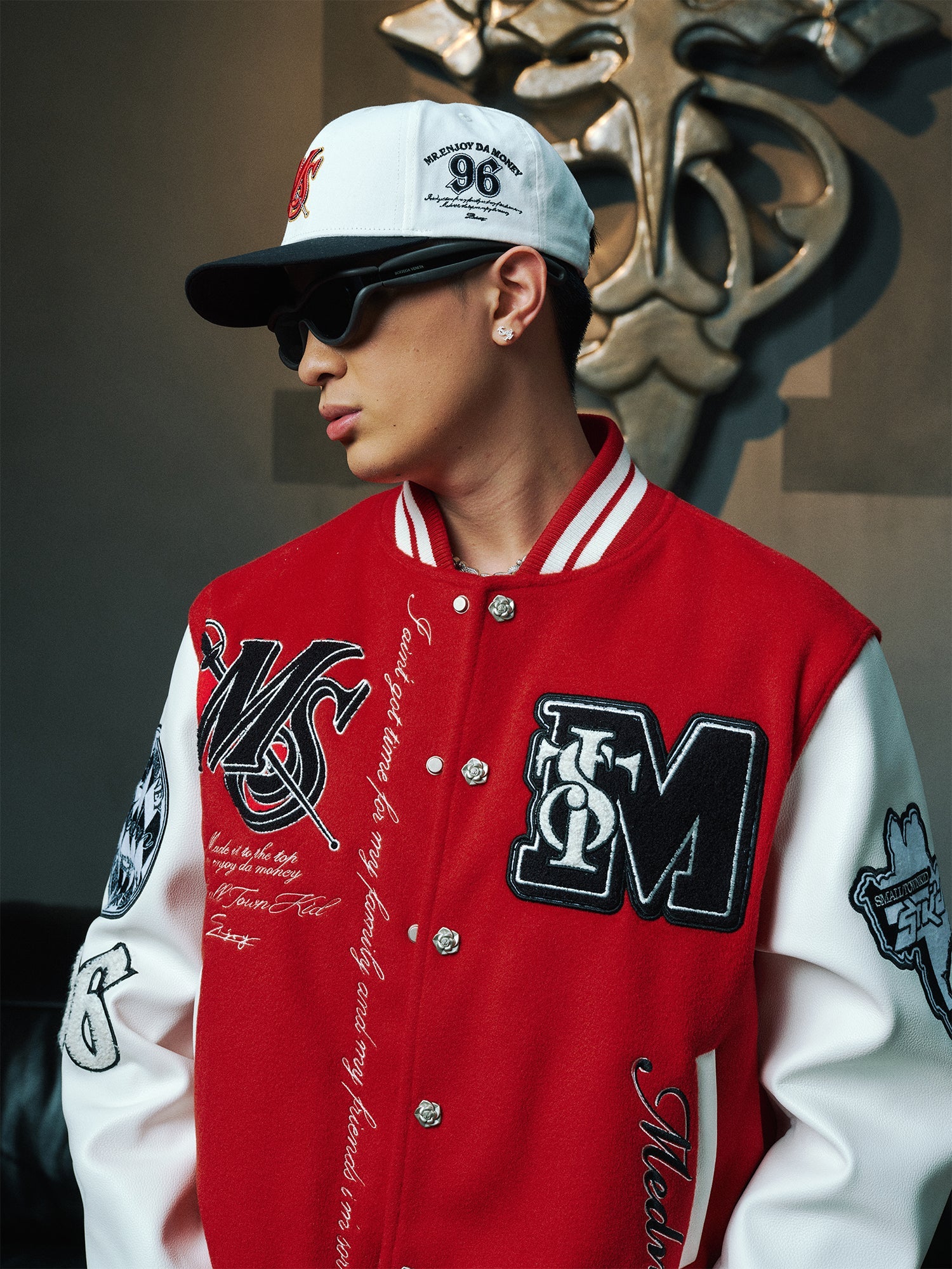 MEDM x STK Patch Embroidery Varsity Jacket