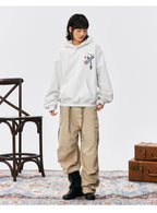 MEDM Ethnic Paisley Flower Embroidered Hoodie