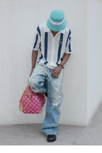 STEEPC Dirty Washed Faded Distressed Jeans