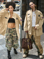 STEEPC Khaki Patch Embroidery M-65 Field Jacket