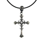 Night Lab Agate Skull Cross Necklace