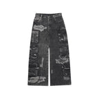 1807 Multi Pocket Digital Print Pants