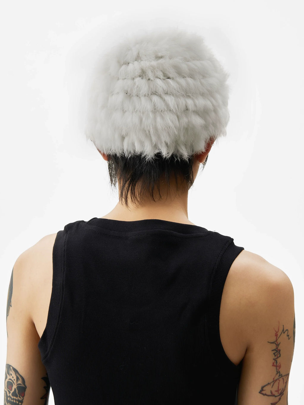 KARMANISTIC Metal Logo Fur Beanie