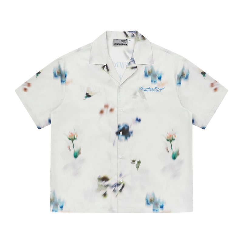 Harsh and Cruel Floral Oil Painting Cuban Shirt