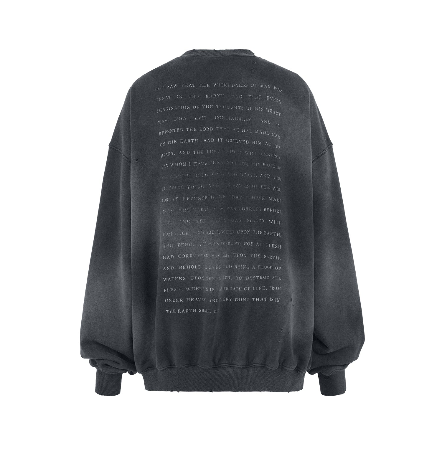 UNDERWATER Destruction The Deluge Faded Print Sweatshirt