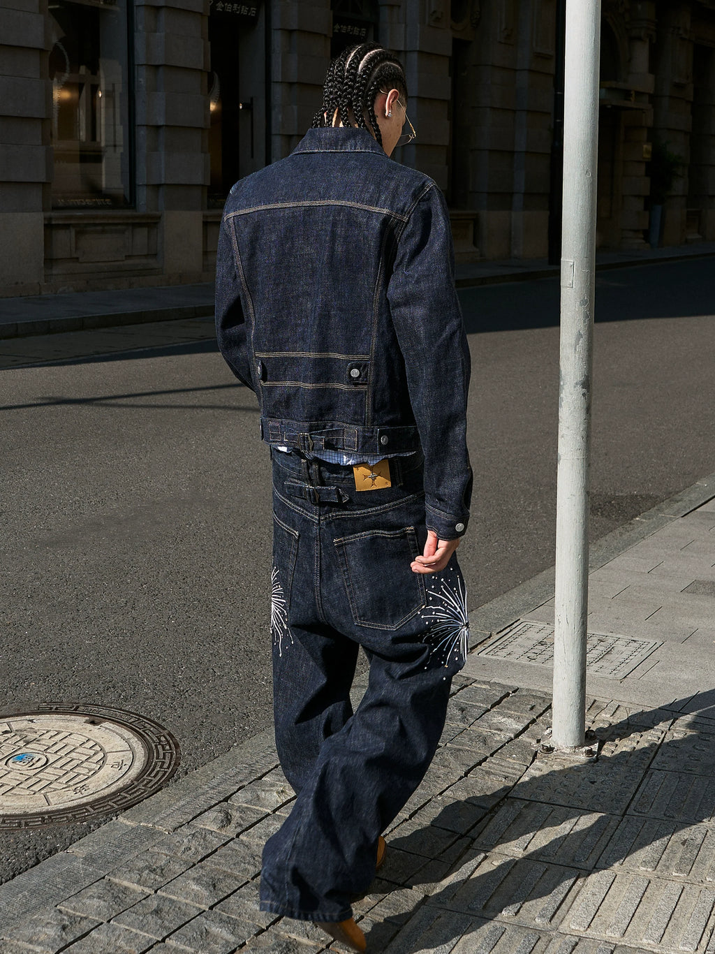 STEEPC Double Breasted Denim Jacket