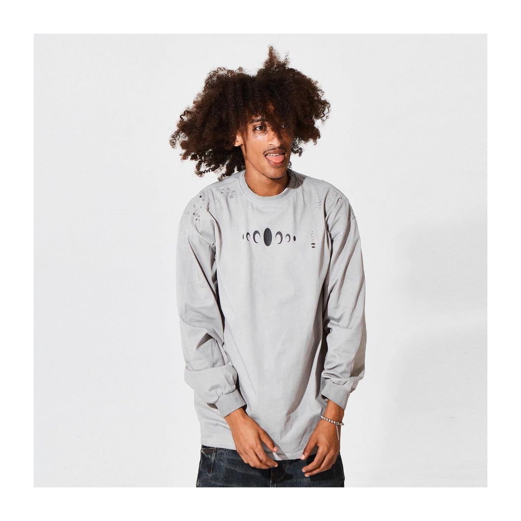 KARMANISTIC Standard Logo Washed Distressed Long Sleeve Tee