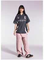 Remedy HONEYBUNNY Rabbit Embroidered Soccer Jersey Polo Shirt