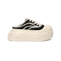 1807 INF-008 Gothic Lace Up Canvas Chunky Half Sneakers