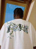 MEDM Vine Flower Embroidered Logo Tee