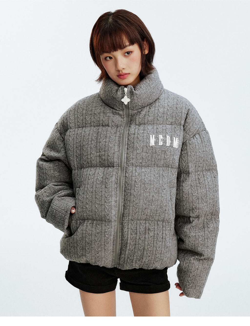 MEDM Cable Knit Down Jacket