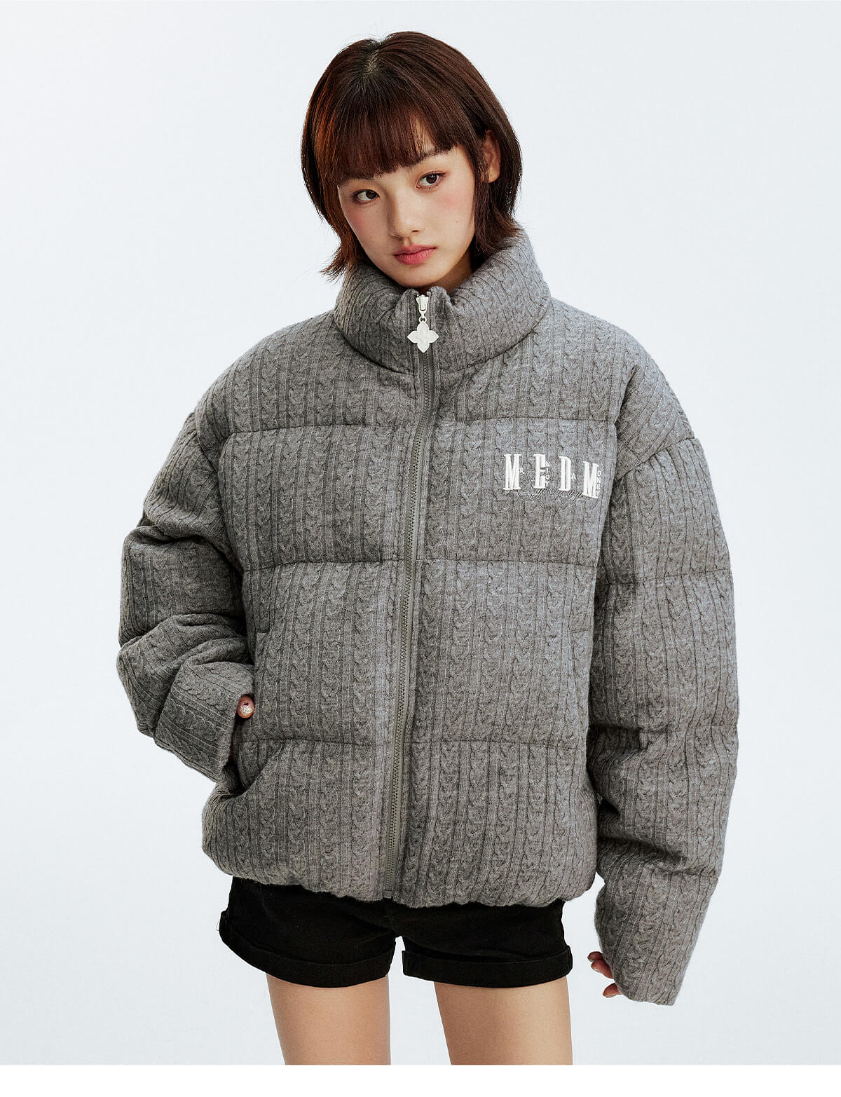 MEDM Cable Knit Down Jacket