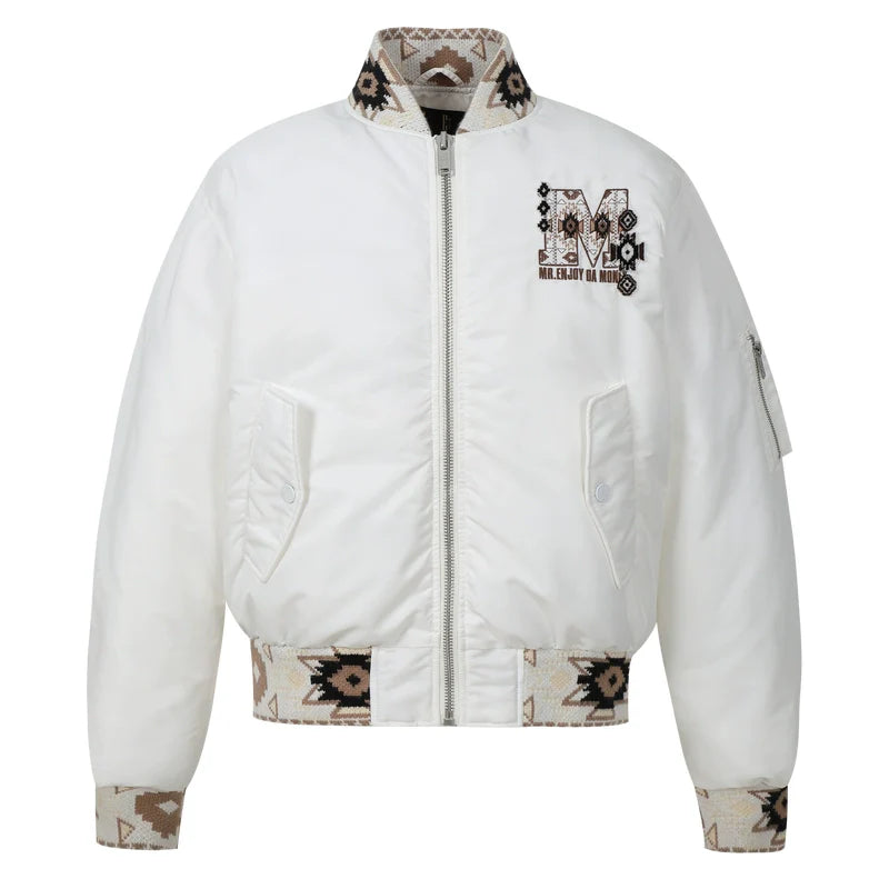 MEDM Ethnic Trim MA-1 Bomber Jacket