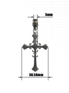 Night Lab Agate Skull Cross Necklace