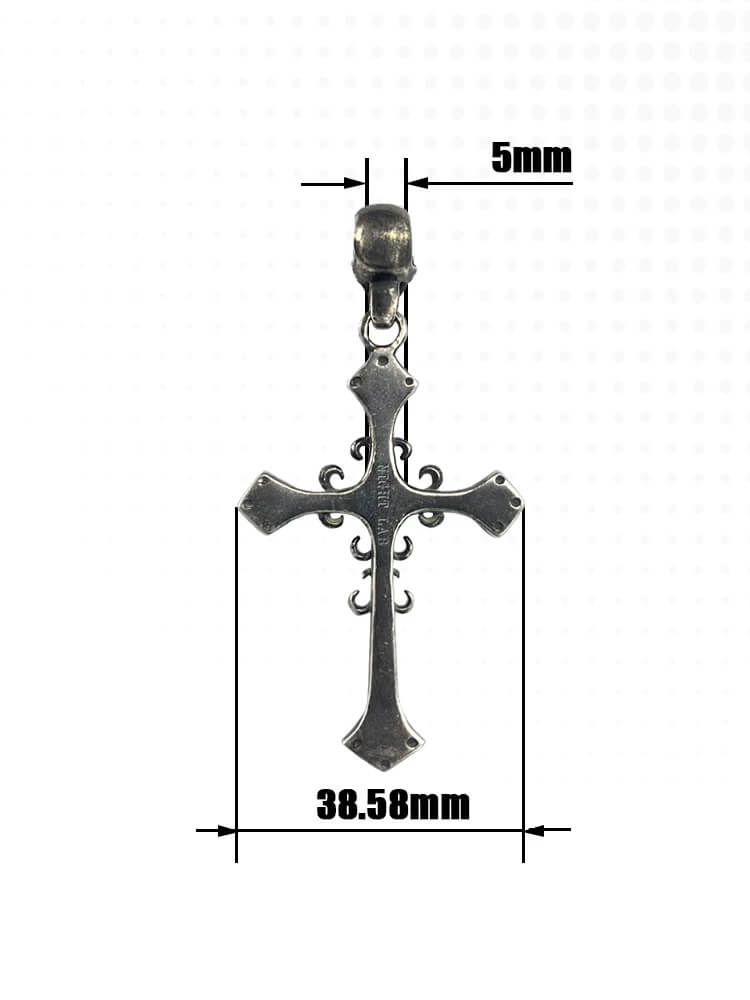Night Lab Agate Skull Cross Necklace