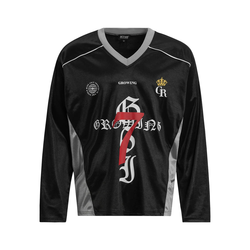 F3F Select Number 7 Crown Badge Long Sleeve Hockey Jersey