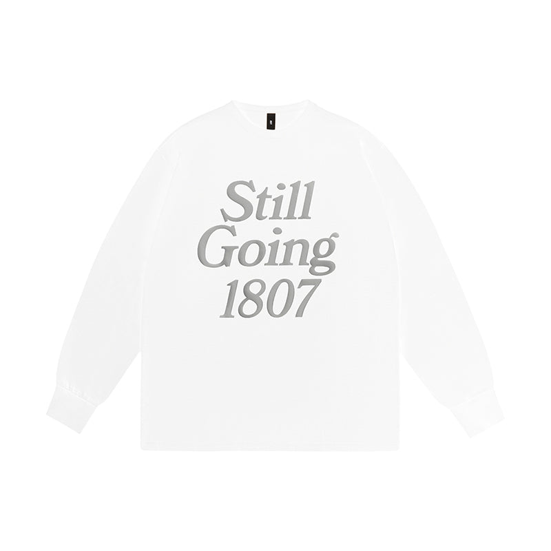 1807 Still Going Foam Print Long Sleeve Tee