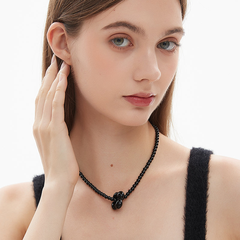 AWE Four-Leaf Clover Beaded Necklace