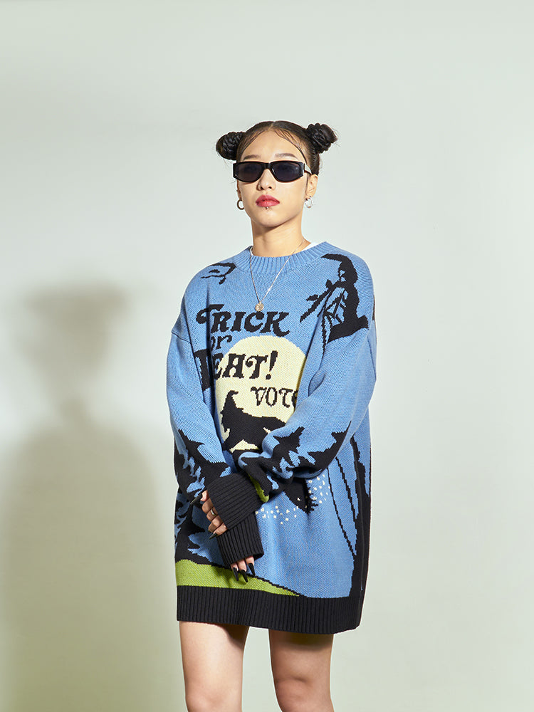 VOTE Trick Or Treat Knit Sweater