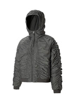 F2CE Ruched Hooded MA-1 Bomber Jacket