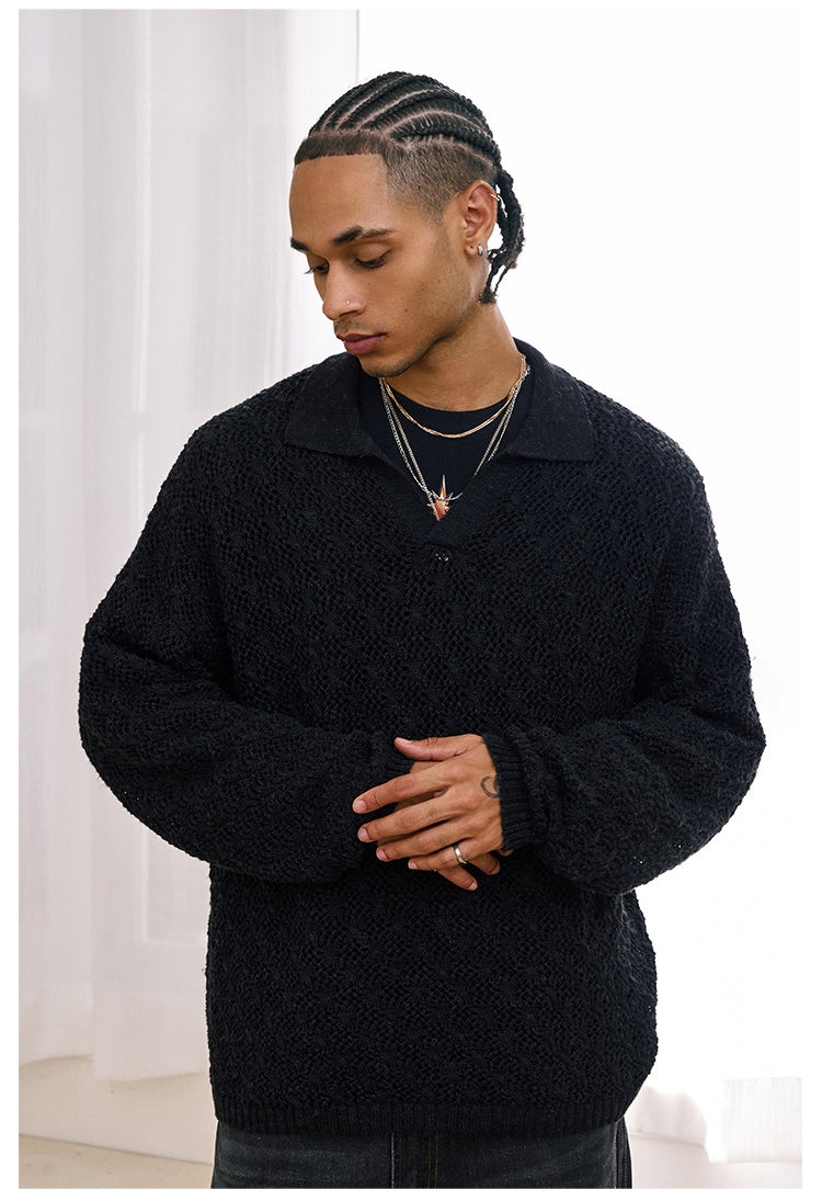 Remedy Mesh Polo Knit Sweater