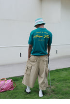 STEEPC Embroidered Boxy Knit Polo