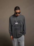 1807 STILLGOING Crackle Print Long Sleeve Tee
